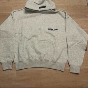 Essentials Light Gray Men's Hoodie